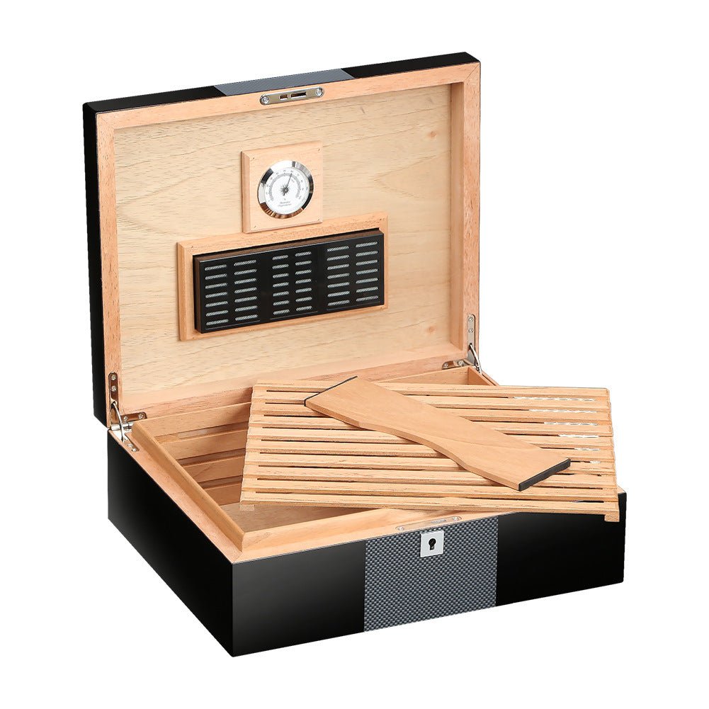 Boîte à cigarettes en bois de rose avec humidificateur et hygromètre intégré unique - IVOIRART.COM