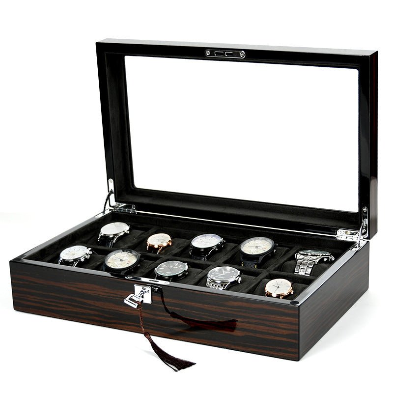 Boîte à montres multifonction en bois avec peinture et rangement bijoux - IVOIRART.COM
