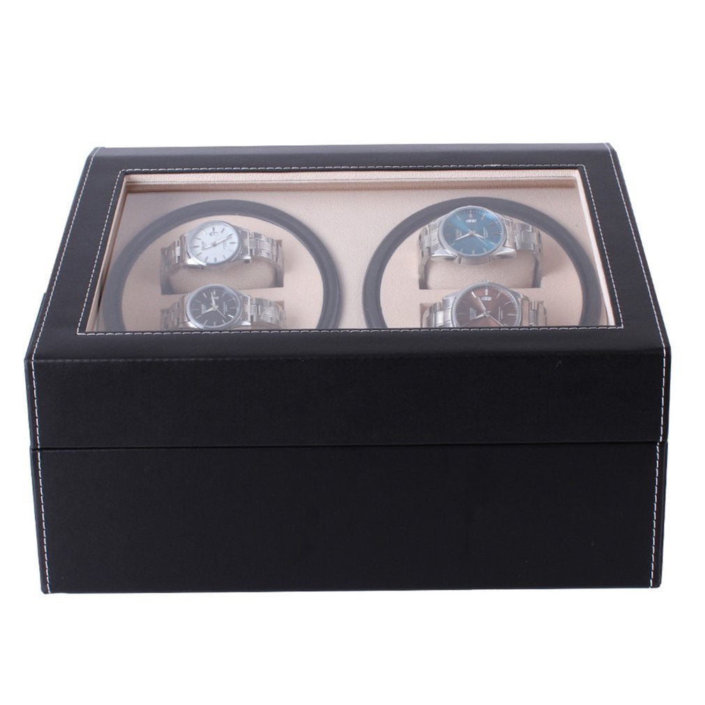Boîte automatique pour montres électrique avec double remontoir et rangement bijoux - IVOIRART.COM