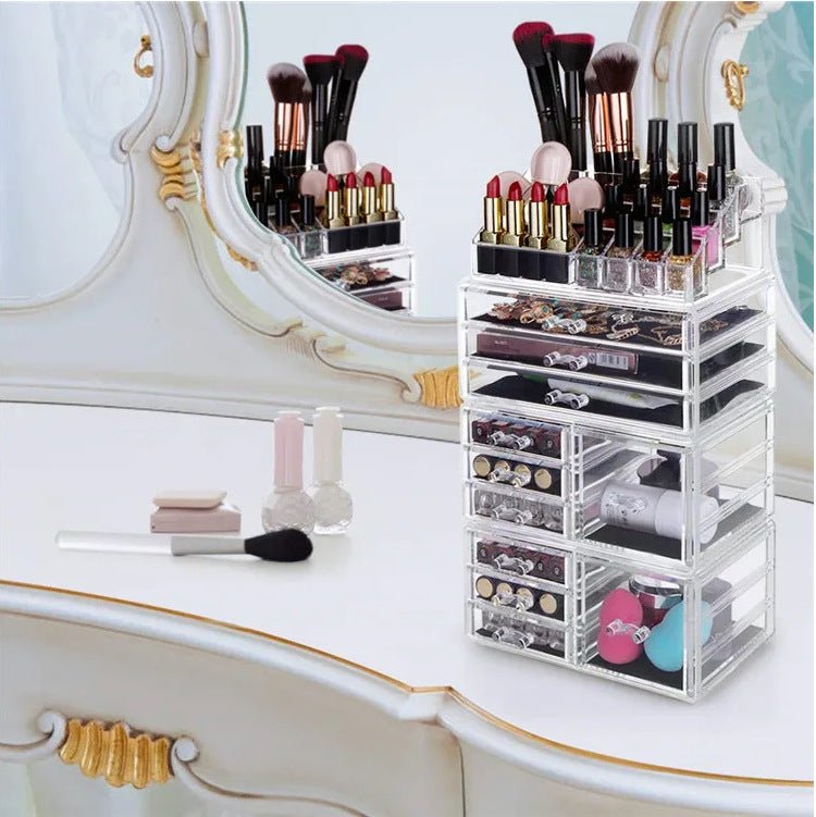 Boîte de Rangement Cosmétique Maison Style Nordique Acrylique Transparente - IVOIRART.COM