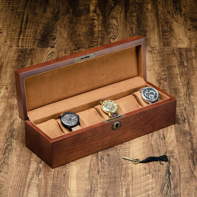 Boîte de Rangement pour Montres en Bois de Frêne de Mandchourie avec Organisateur - IVOIRART.COM
