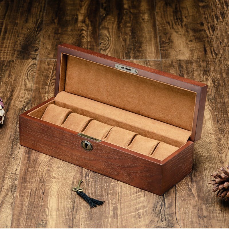 Boîte de Rangement pour Montres en Bois de Frêne de Mandchourie avec Organisateur - IVOIRART.COM