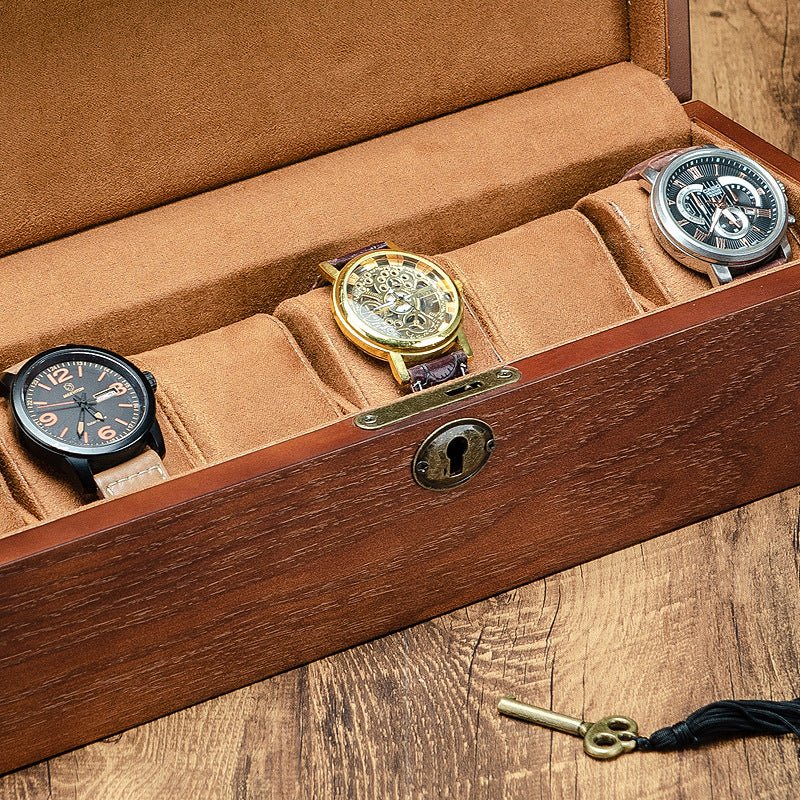 Boîte de Rangement pour Montres en Bois de Frêne de Mandchourie avec Organisateur - IVOIRART.COM