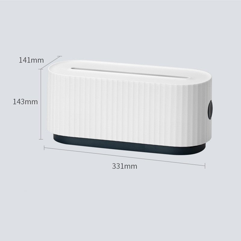 Boîte de Rangement pour Multiprises avec Couvercle, Anti - Poussière, Organiseur pour Câbles et Prises, Gestion de Fils Réseau - IVOIRART.COM