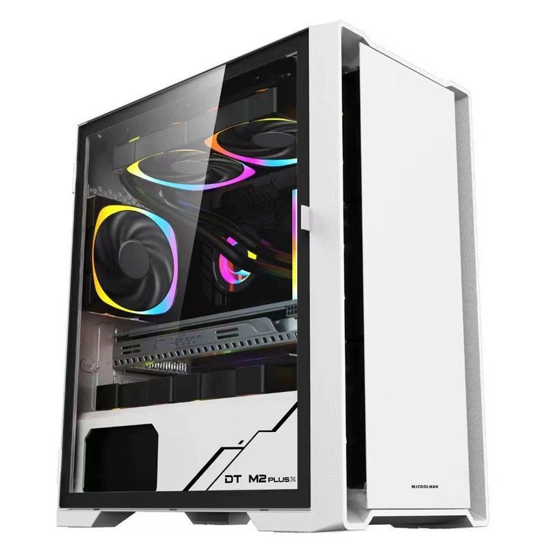 Boîtier PC Large Format avec Verre Trempé pour Ordinateur de Bureau ITX Noir - IVOIRART.COM