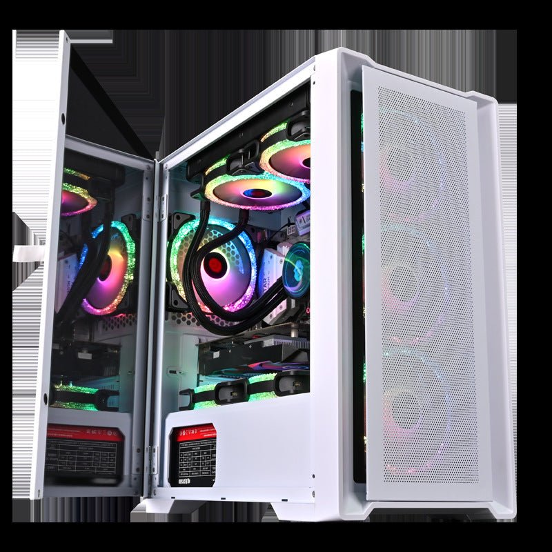 Boîtier PC Large Format avec Verre Trempé pour Ordinateur de Bureau ITX Noir - IVOIRART.COM