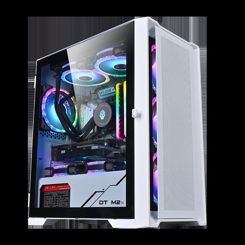 Boîtier PC Large Format avec Verre Trempé pour Ordinateur de Bureau ITX Noir - IVOIRART.COM