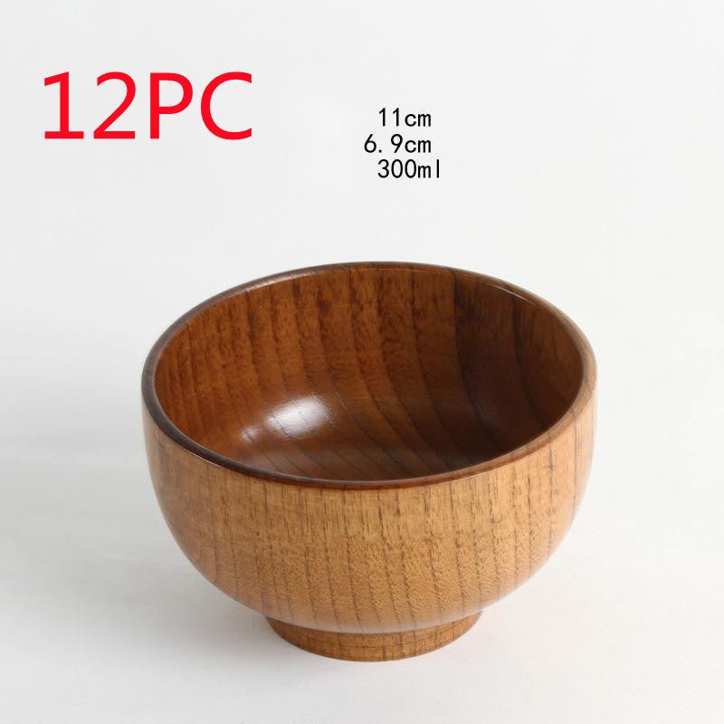 Bol en bois naturel jujube style japonais — élégant, durable pour usage quotidien - IVOIRART.COM