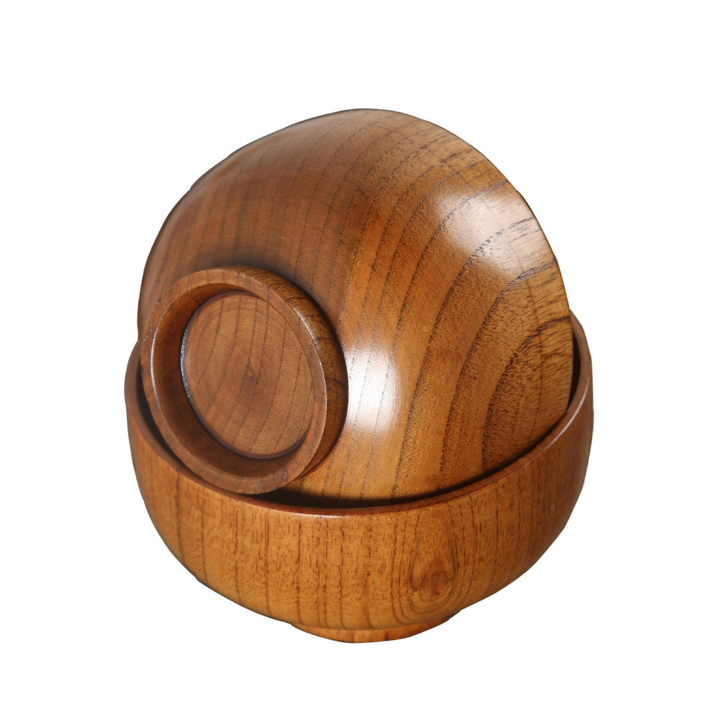 Bol en bois naturel jujube style japonais — élégant, durable pour usage quotidien - IVOIRART.COM