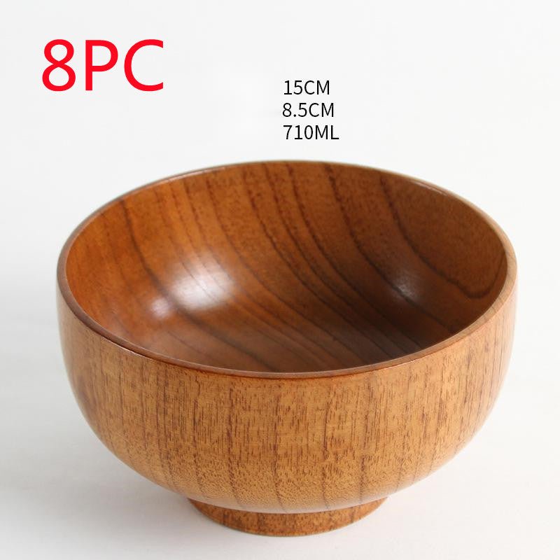 Bol en bois naturel jujube style japonais — élégant, durable pour usage quotidien - IVOIRART.COM