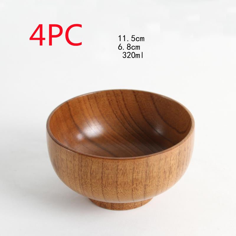 Bol en bois naturel jujube style japonais — élégant, durable pour usage quotidien - IVOIRART.COM