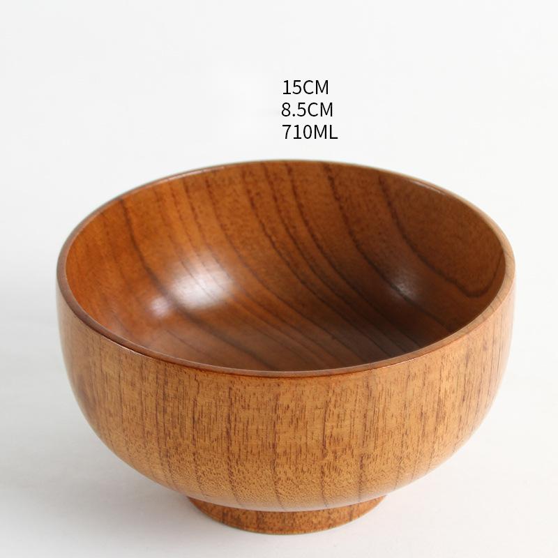 Bol en bois naturel jujube style japonais — élégant, durable pour usage quotidien - IVOIRART.COM