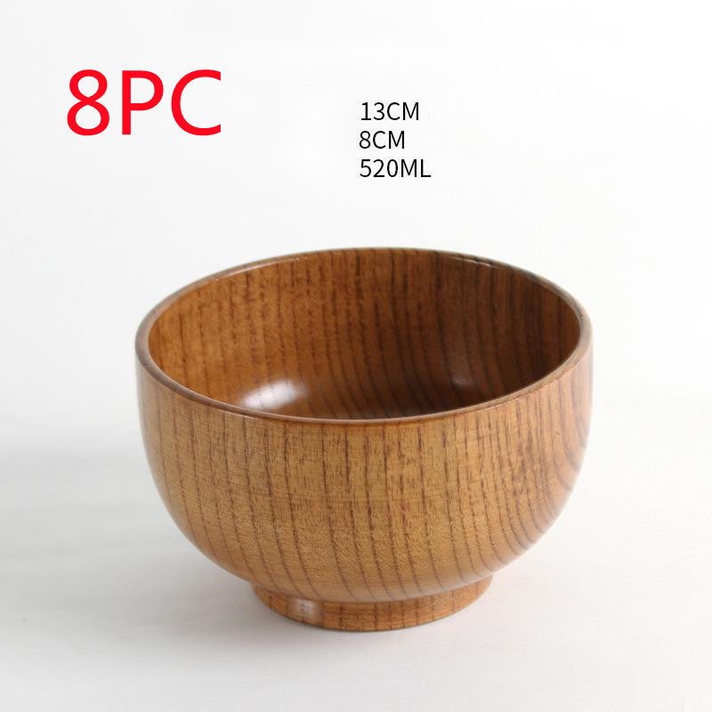 Bol en bois naturel jujube style japonais — élégant, durable pour usage quotidien - IVOIRART.COM