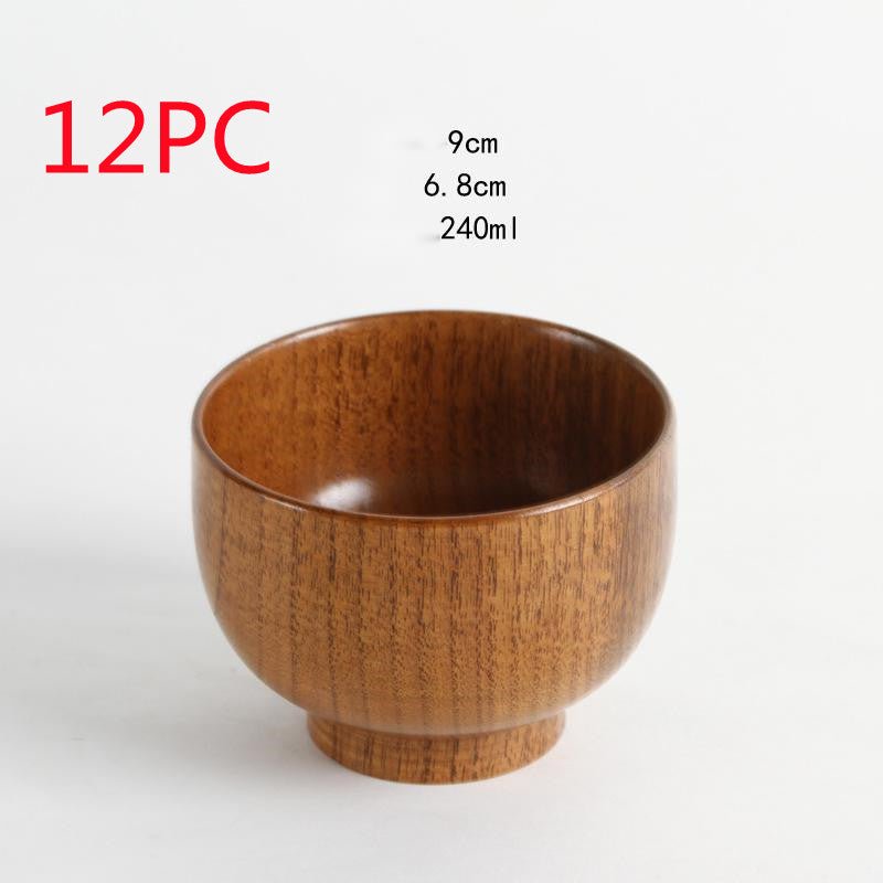 Bol en bois naturel jujube style japonais — élégant, durable pour usage quotidien - IVOIRART.COM
