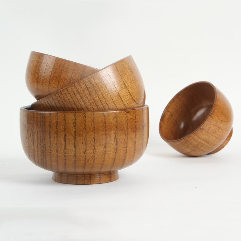 Bol en bois naturel jujube style japonais — élégant, durable pour usage quotidien - IVOIRART.COM