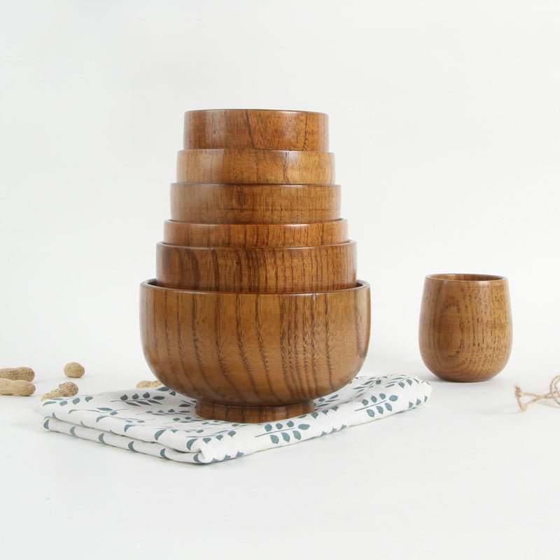 Bol en bois naturel jujube style japonais — élégant, durable pour usage quotidien - IVOIRART.COM