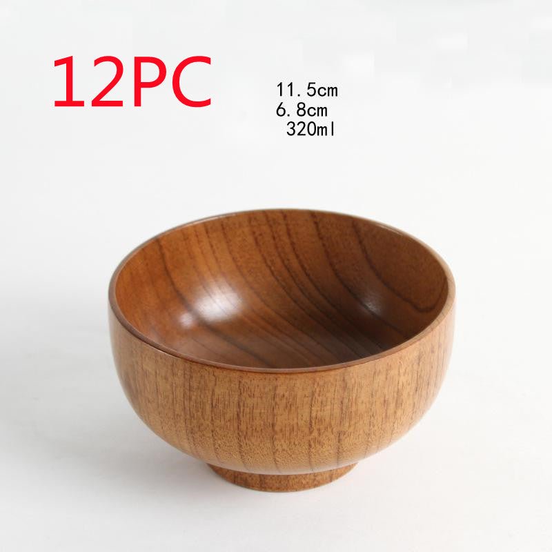Bol en bois naturel jujube style japonais — élégant, durable pour usage quotidien - IVOIRART.COM