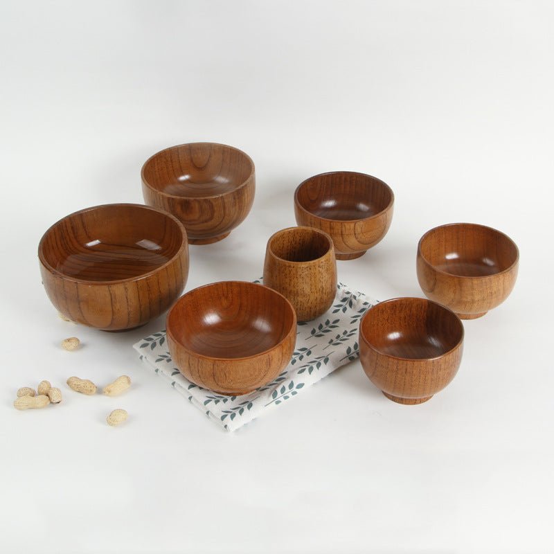 Bol en bois naturel jujube style japonais — élégant, durable pour usage quotidien - IVOIRART.COM