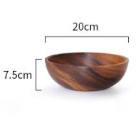 Bol en bois naturel pour cuisine, saladier et corbeille à fruits, usage domestique et restauration, ustensile en bois, résistance à la chaleur, dimensions variées - IVOIRART.COM