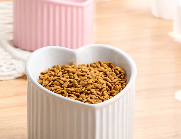 Bol en céramique pour animaux avec bord incliné, pratique et durable pour usage quotidien intérieur - IVOIRART.COM
