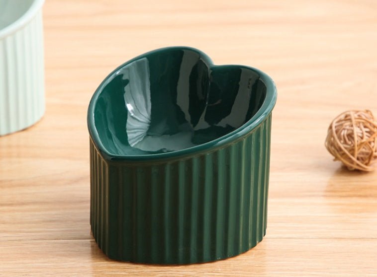 Bol en céramique pour animaux avec bord incliné, pratique et durable pour usage quotidien intérieur - IVOIRART.COM