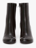 Bottes blanches à bout rond, talon moyen et semelle en tendon de bœuf élégantes - IVOIRART.COM