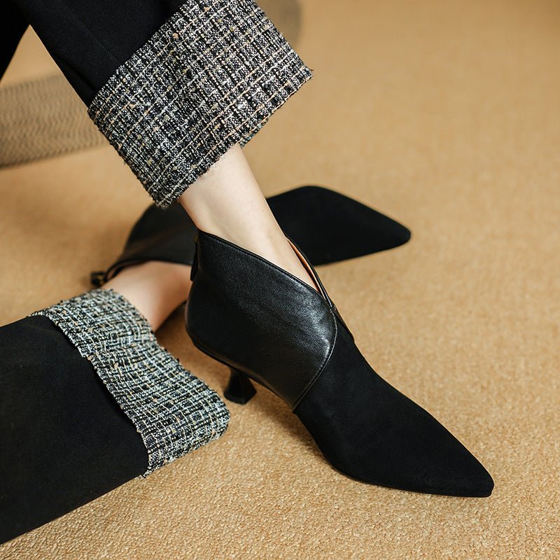 Bottes chevilles ultra - douces en peau d'agneau pour femmes, élégantes et confortables - IVOIRART.COM