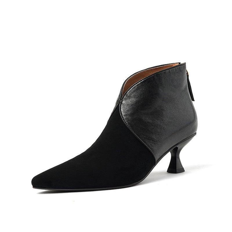 Bottes chevilles ultra - douces en peau d'agneau pour femmes, élégantes et confortables - IVOIRART.COM