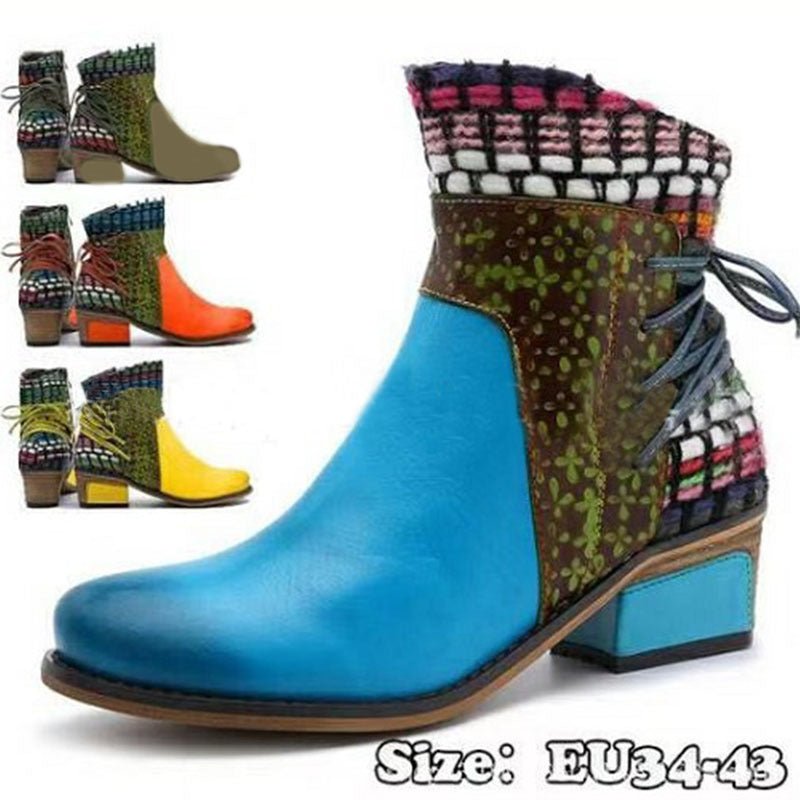 Bottes courtes ethniques artisanales, alliant style unique et confort raffiné - IVOIRART.COM