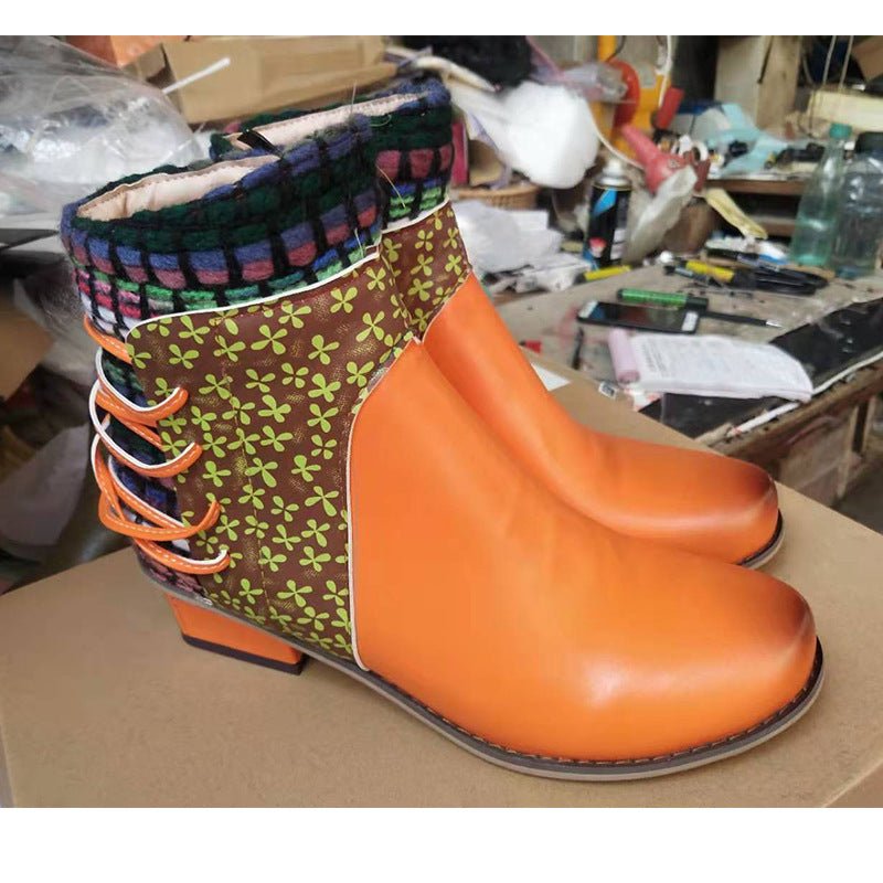 Bottes courtes ethniques artisanales, alliant style unique et confort raffiné - IVOIRART.COM