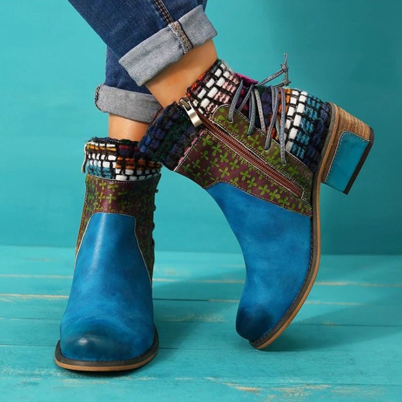 Bottes courtes ethniques artisanales, alliant style unique et confort raffiné - IVOIRART.COM