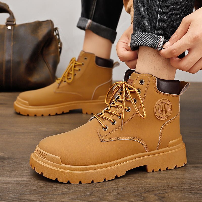 Bottes de travail polyvalentes pour hommes à tige haute et semelle épaisse - IVOIRART.COM
