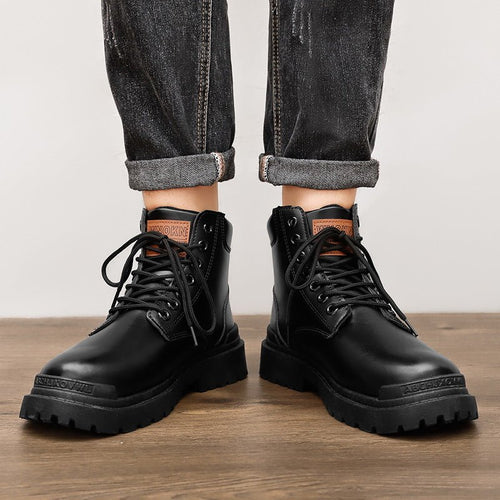 Bottes de travail polyvalentes pour hommes à tige haute et semelle épaisse - IVOIRART.COM