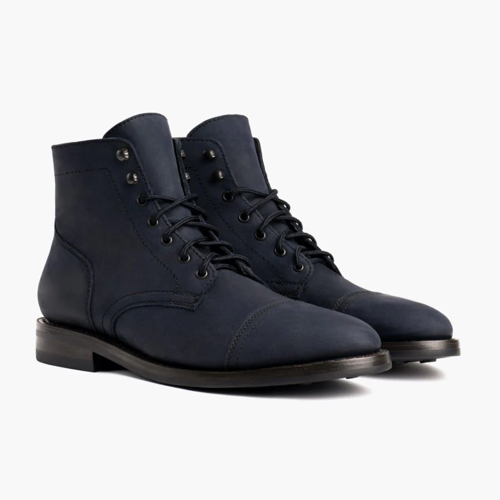 Bottes de travail rétro pour hommes à bout rond, style vintage robuste et confortable - IVOIRART.COM