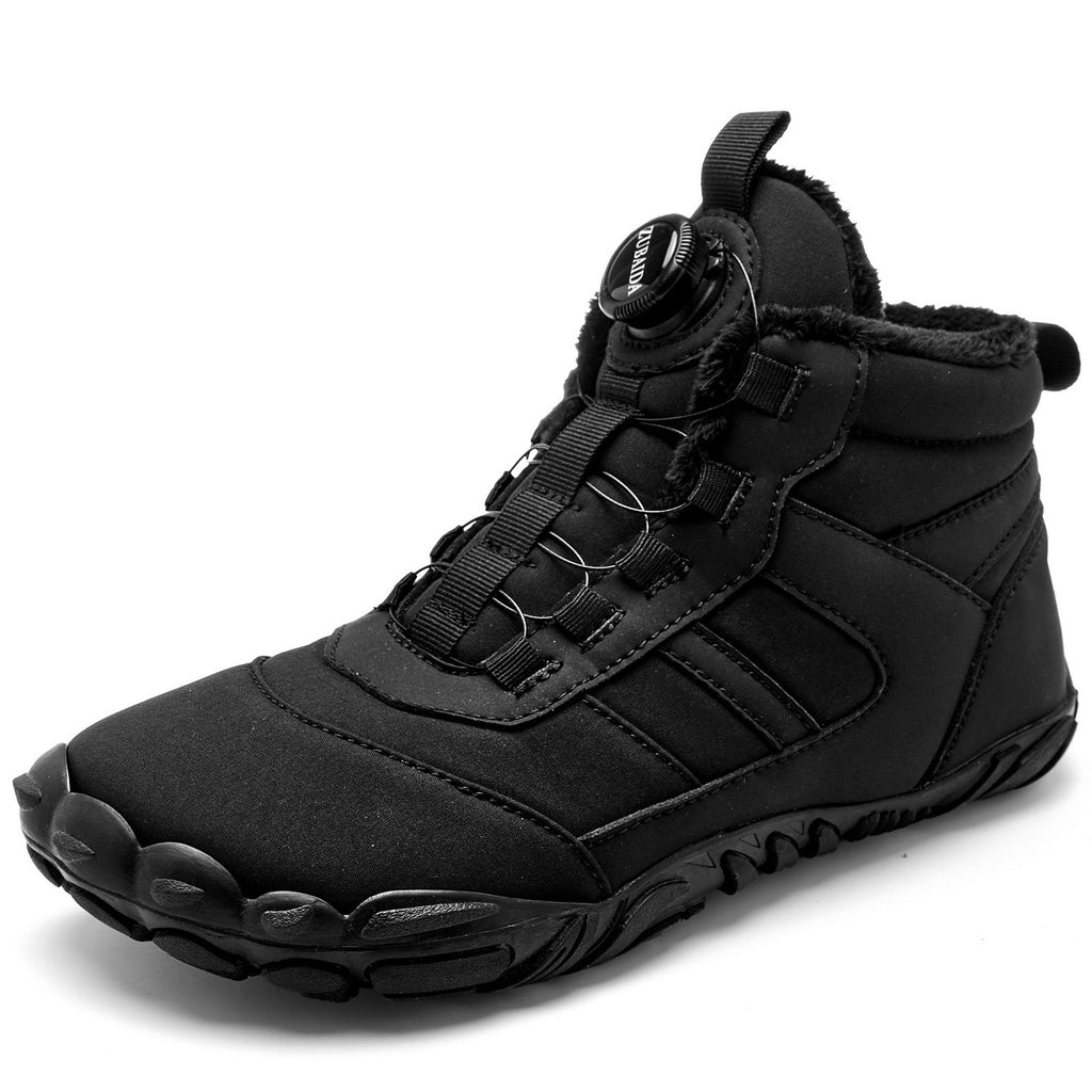 Bottes d'hiver extérieures en velours matelassé avec pompons, mode unie - IVOIRART.COM
