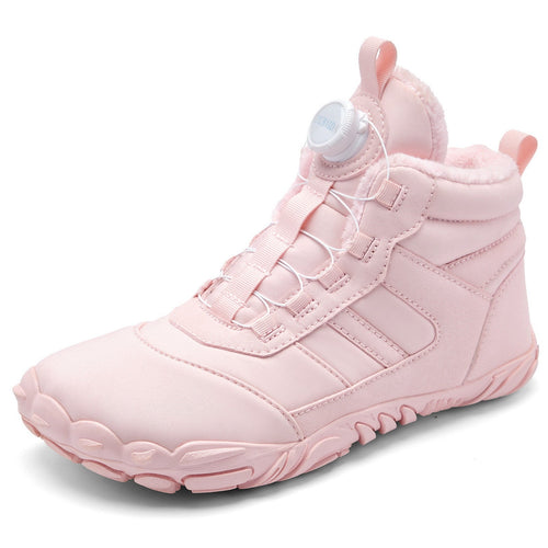 Bottes d'hiver extérieures en velours matelassé avec pompons, mode unie - IVOIRART.COM