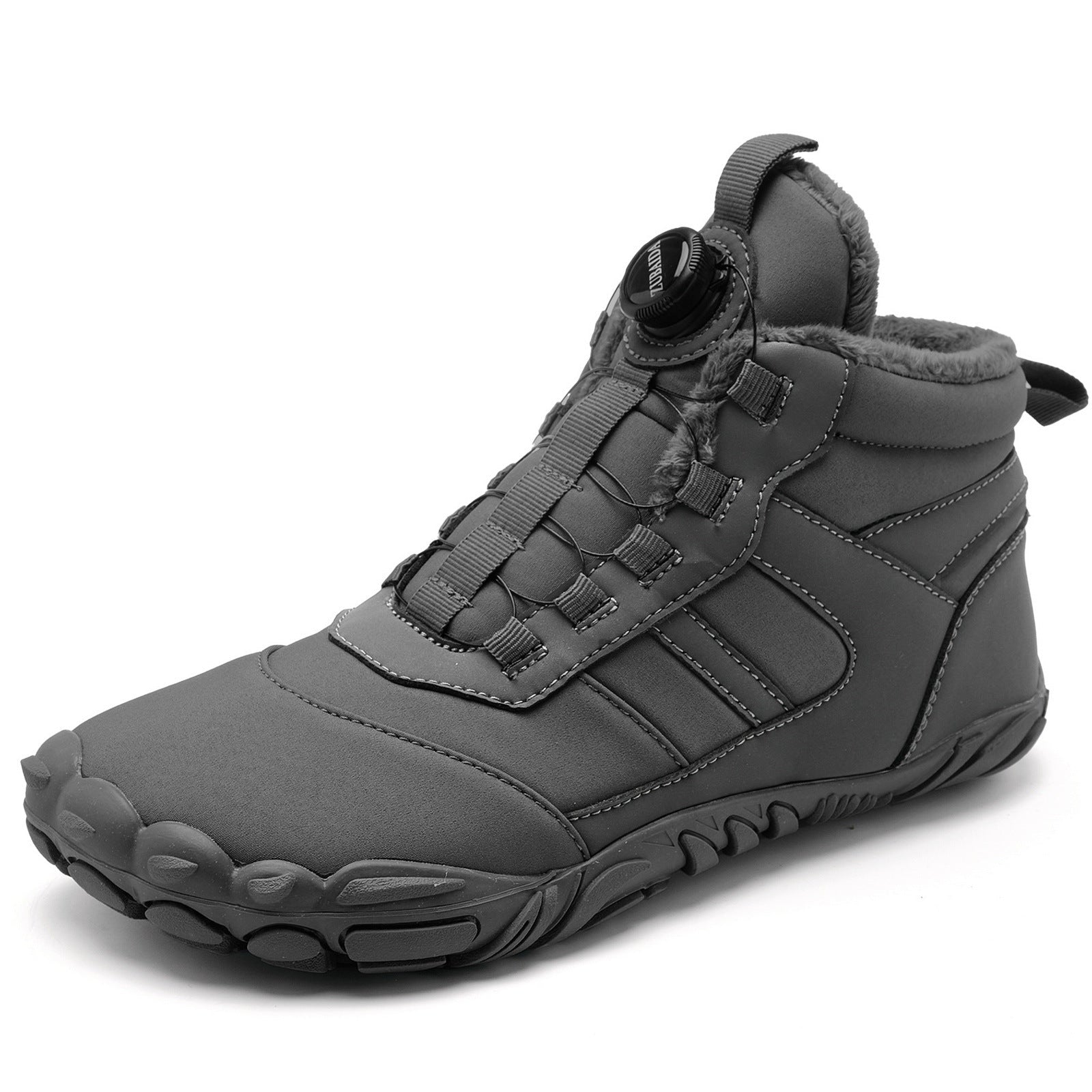 Bottes d'hiver extérieures en velours matelassé avec pompons, mode unie - IVOIRART.COM