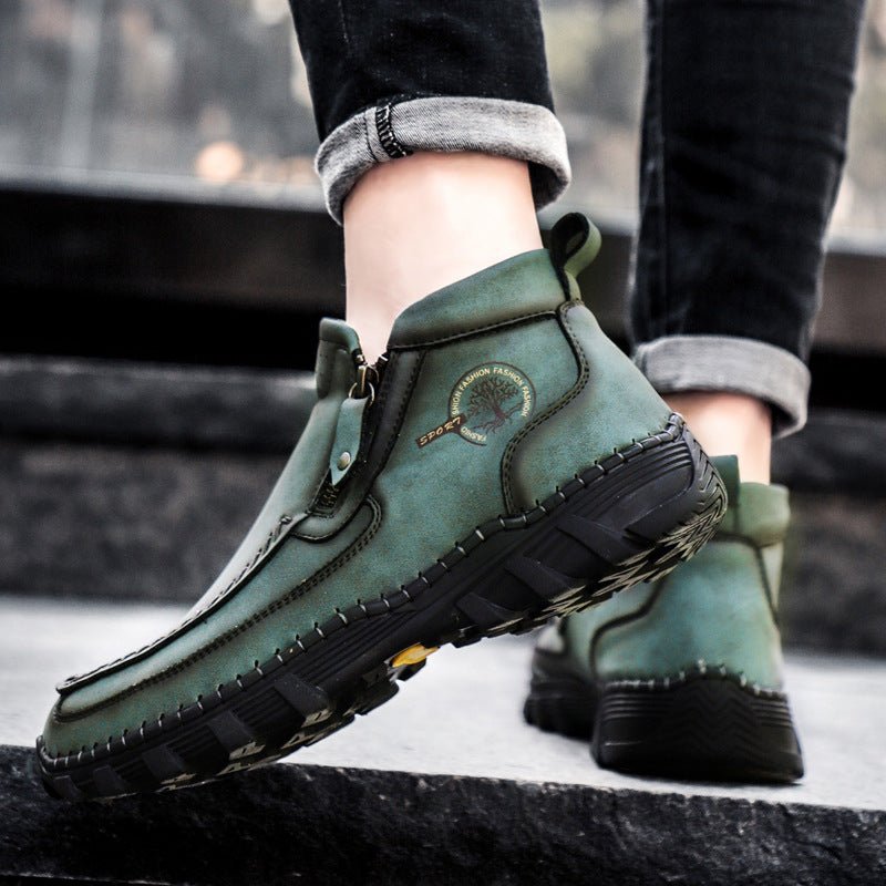 Bottes Dr Martens cousues main, doublure coton, décontractées - Automne hiver - IVOIRART.COM