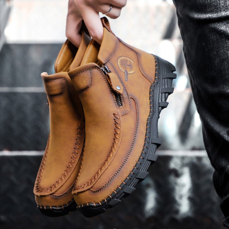 Bottes Dr Martens cousues main, doublure coton, décontractées - Automne hiver - IVOIRART.COM