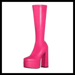 Bottes en cuir femme mi-mollet très extensibles avec imprimé léopard stylé - IVOIRART.COM