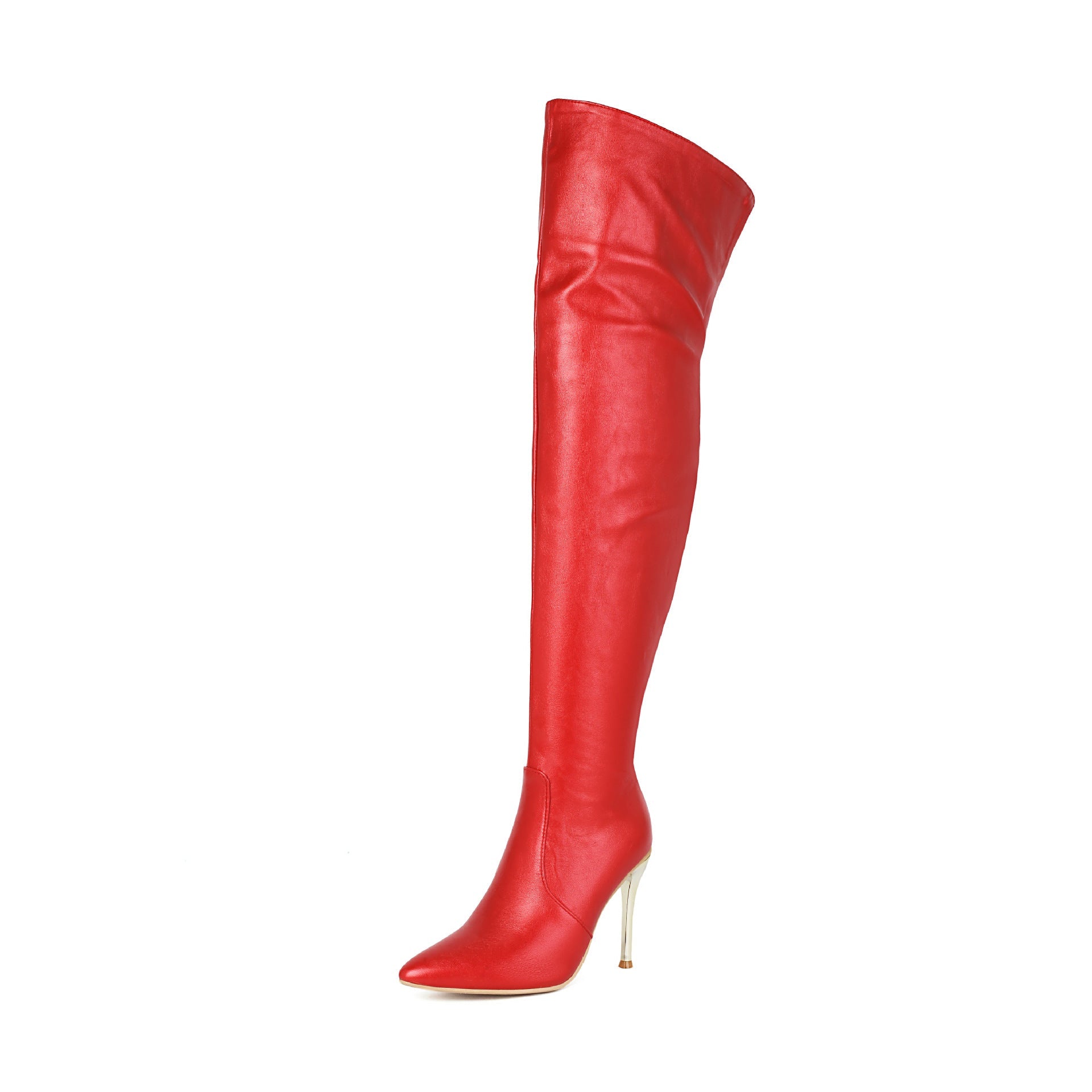Bottes Femme à Talons Aiguilles Pointus Montantes au-dessus du Genou Élégantes - IVOIRART.COM