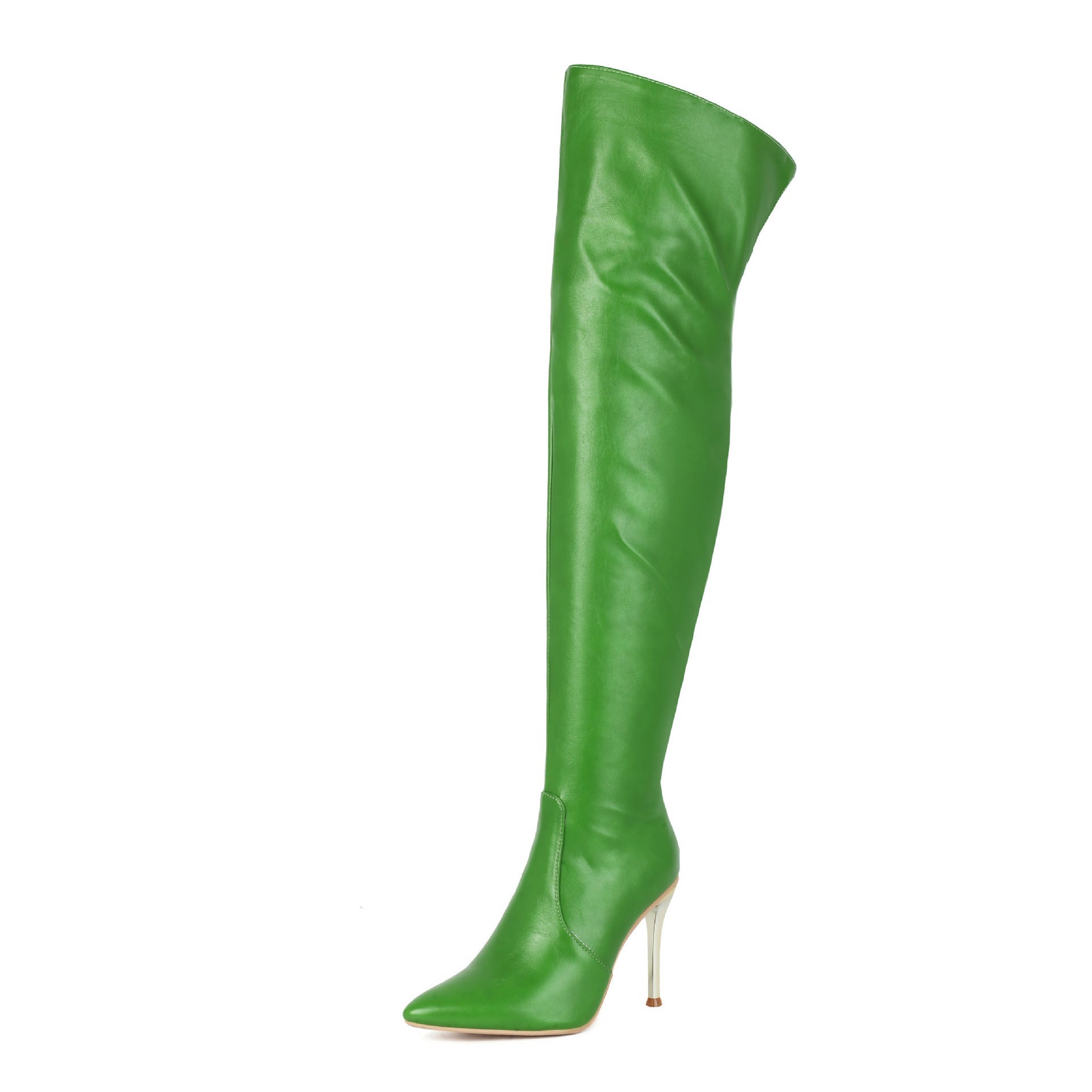 Bottes Femme à Talons Aiguilles Pointus Montantes au-dessus du Genou Élégantes - IVOIRART.COM
