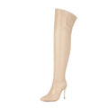 Bottes Femme à Talons Aiguilles Pointus Montantes au-dessus du Genou Élégantes - IVOIRART.COM