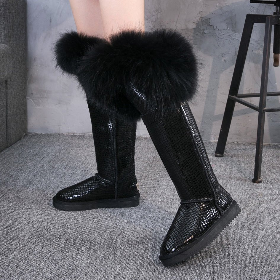Bottes hautes en cuir jusqu'aux genoux pour femmes, élégantes et confortables - IVOIRART.COM