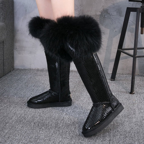 Bottes hautes en cuir jusqu'aux genoux pour femmes, élégantes et confortables - IVOIRART.COM