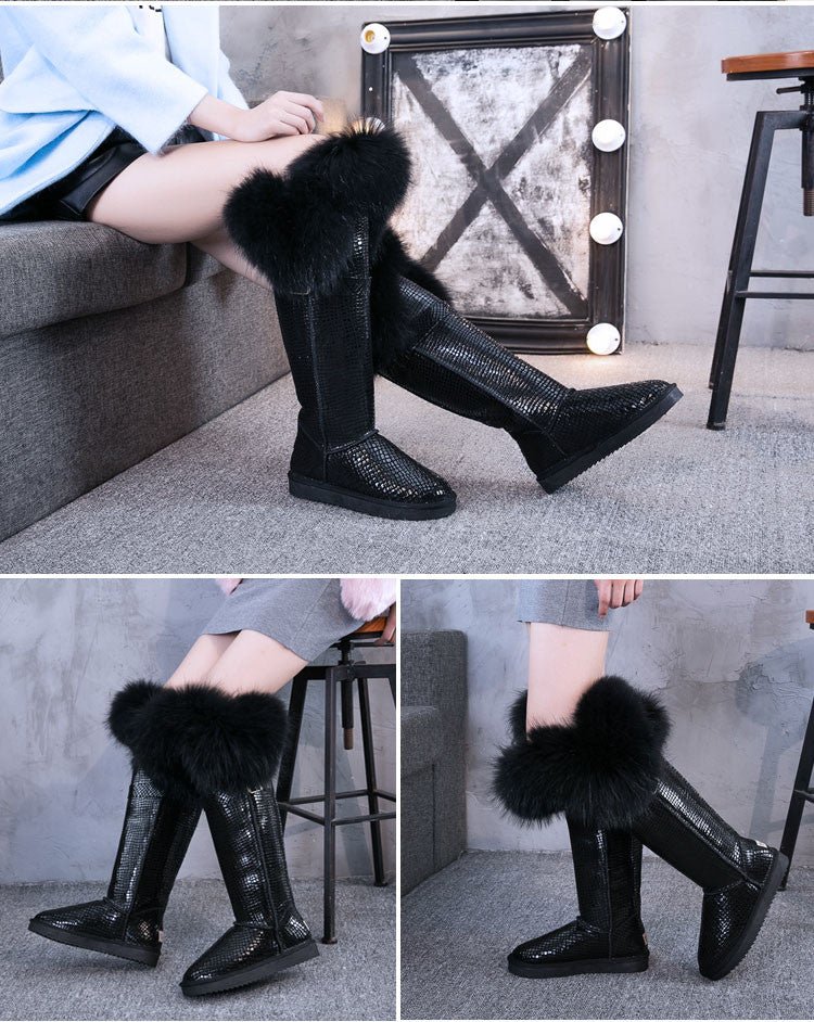 Bottes hautes en cuir jusqu'aux genoux pour femmes, élégantes et confortables - IVOIRART.COM