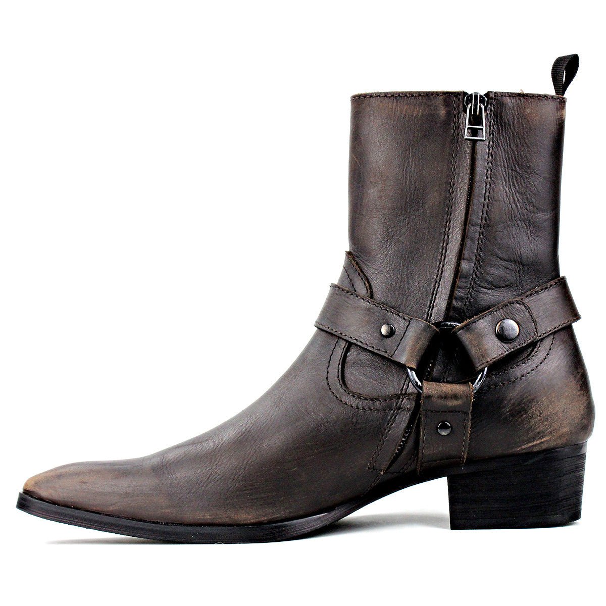 Bottes homme cuir véritable automne hiver, style décontracté, confort adhérence - IVOIRART.COM
