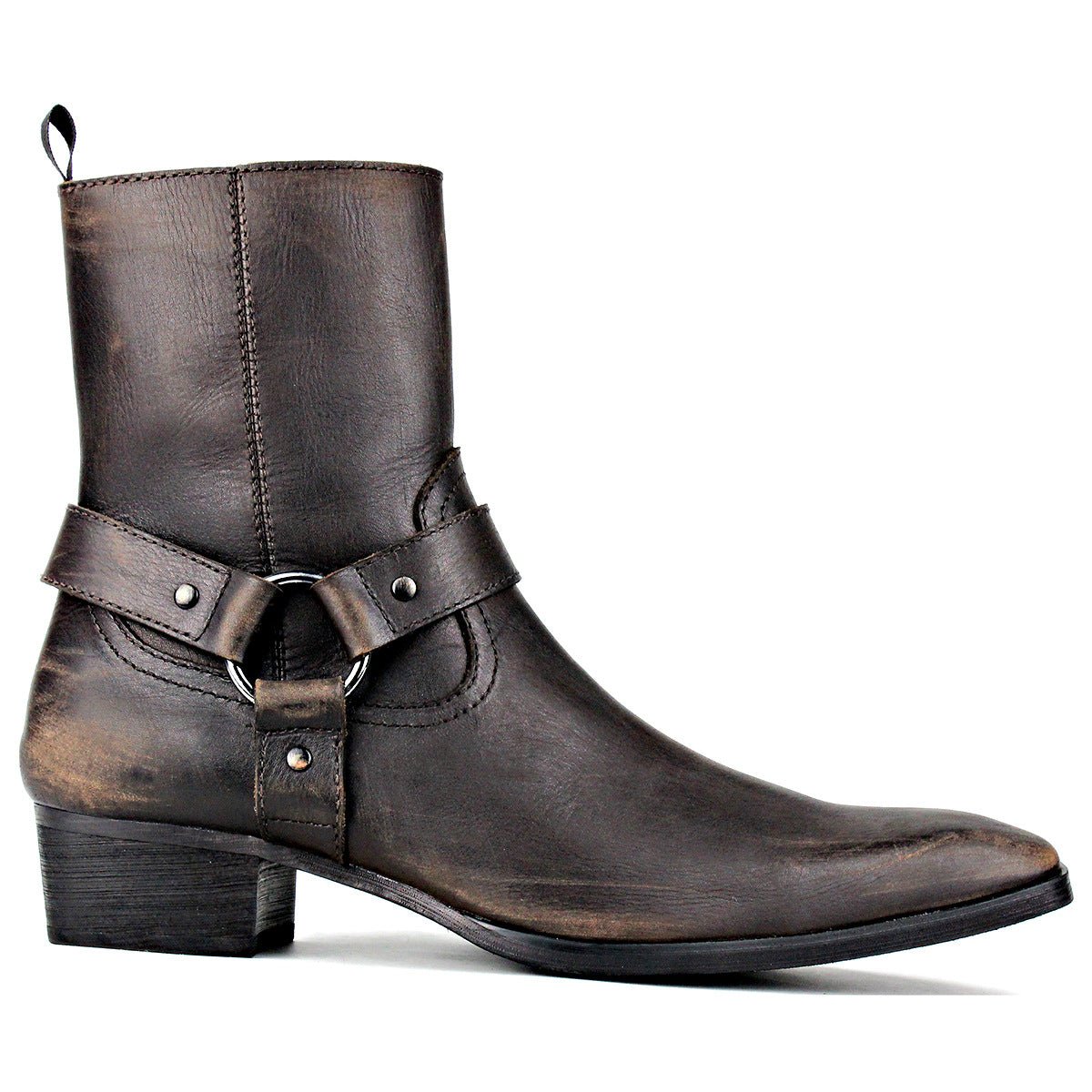 Bottes homme cuir véritable automne hiver, style décontracté, confort adhérence - IVOIRART.COM