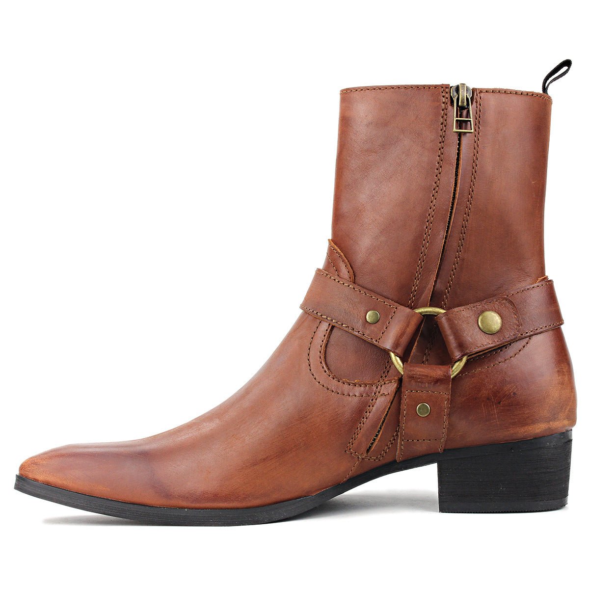 Bottes homme cuir véritable automne hiver, style décontracté, confort adhérence - IVOIRART.COM