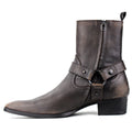 Bottes homme cuir véritable automne hiver, style décontracté, confort adhérence - IVOIRART.COM